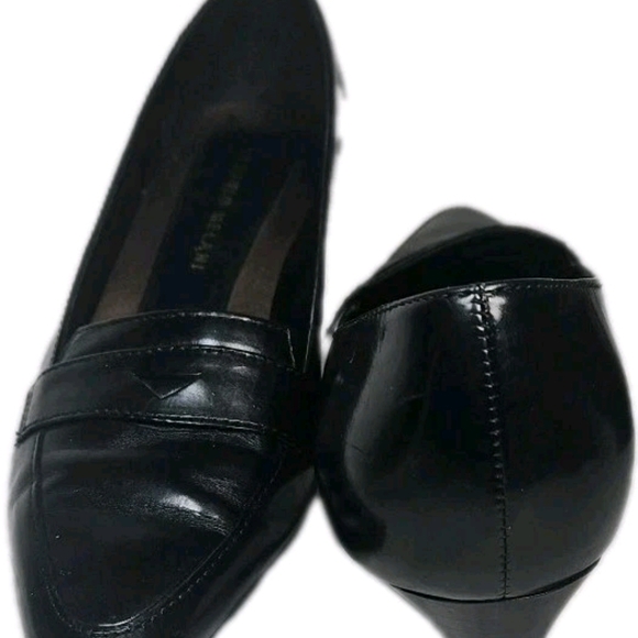 ANTONIO MELANI 🖤 Antonio Melani Blk Leather Loafer Pumps Sz 7 Work-to-Night[3A - Picture 8 of 9